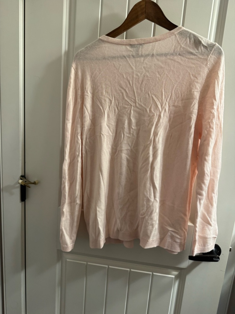 Talbots Light Pink Button-Front Lightweight Cardigan - Picture 3 of 5